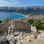 Panoramic views of Baška from the castle ruins