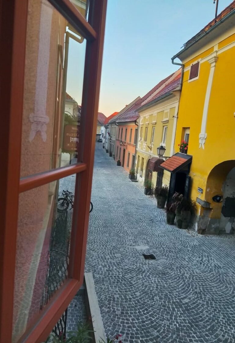 Quiet Medieval Town in Summer When Many People Head to the Coast